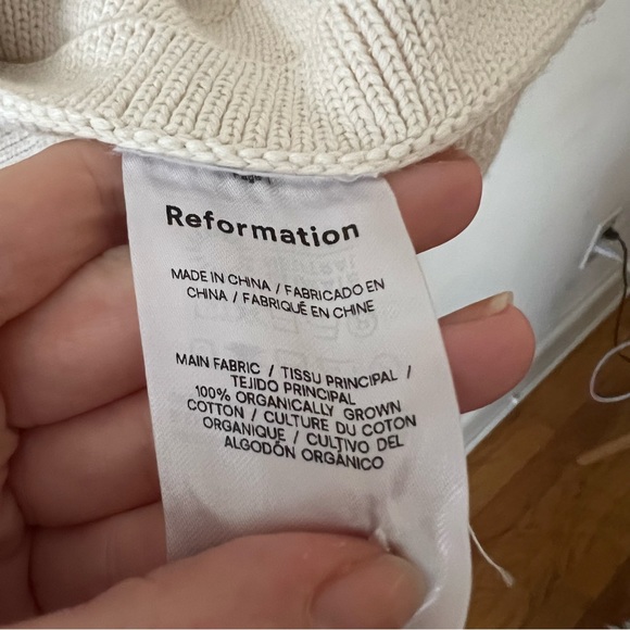 Reformation Ezra Cotton Knit Mini Dress in Gossamer - Picture 6 of 10